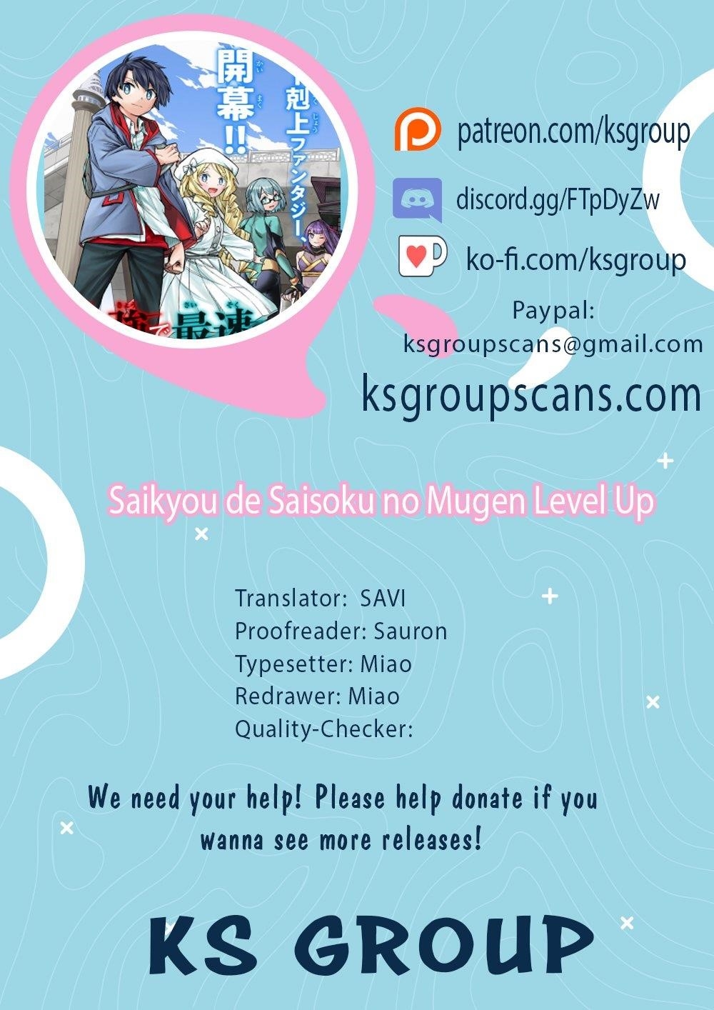 Saikyou de Saisoku no Mugen Level Up Chapter 59 - Page 1