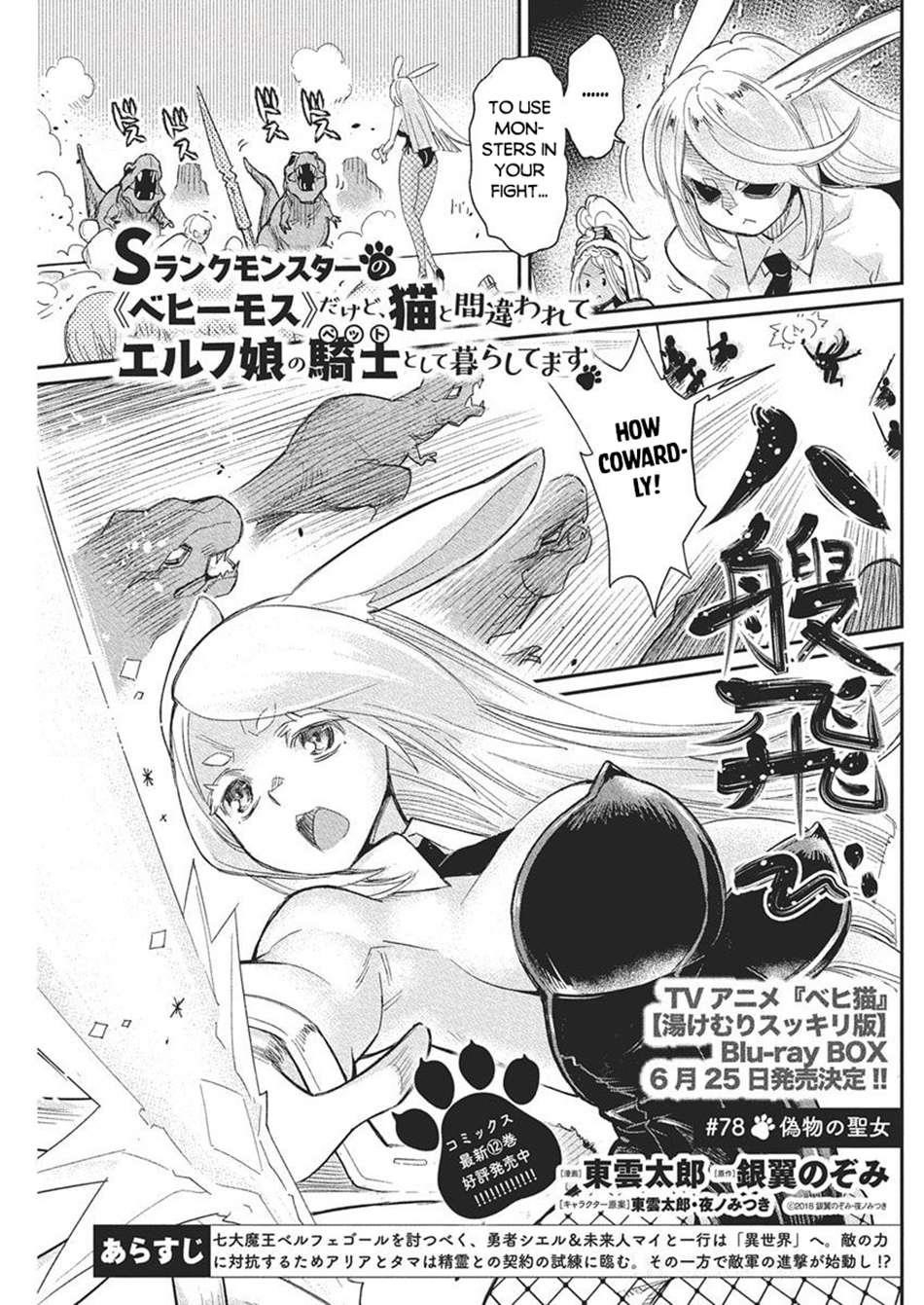 I Am Behemoth Of The S Rank Monster But I Am Mistaken As A Cat And I Live As A Pet Of Elf Girl Chapter 78 - Page 1