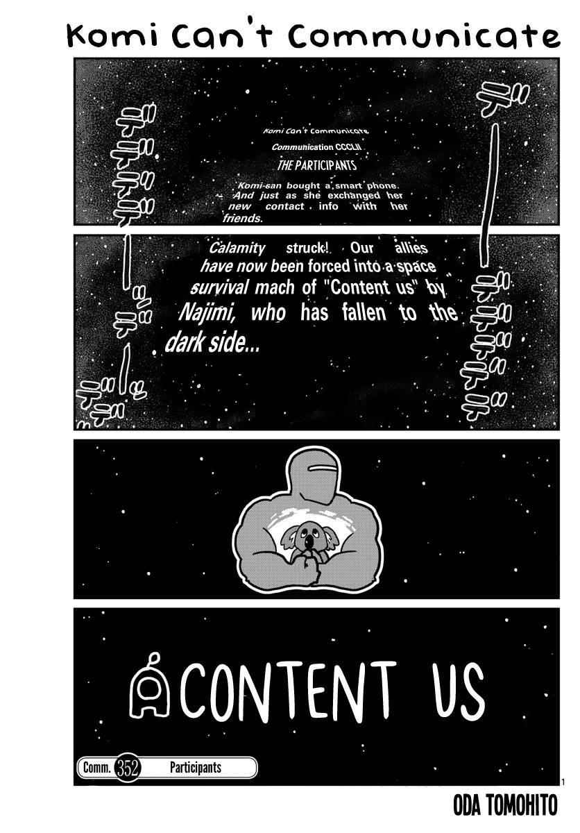 KOMI-SAN WA KOMYUSHOU DESU Chapter 352 - Page 1