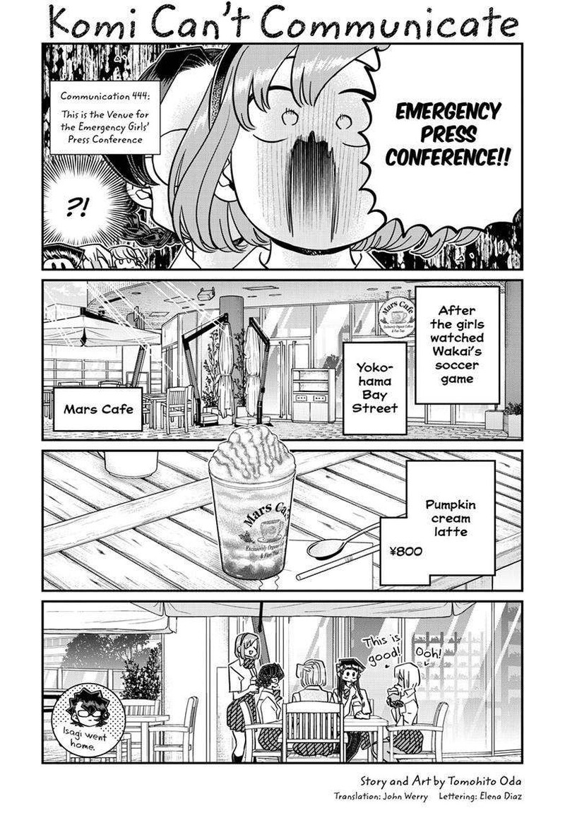 KOMI-SAN WA KOMYUSHOU DESU Chapter 444 - Page 1